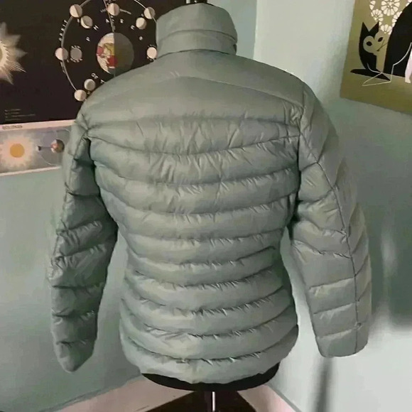 Lands End packable lightweight puffer jacket hyper dry water resistant down M - Picture 3 of 10
